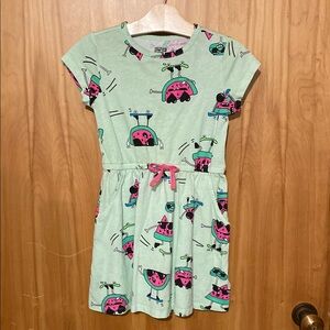 Watermelon Print Short Sleeve Sundress